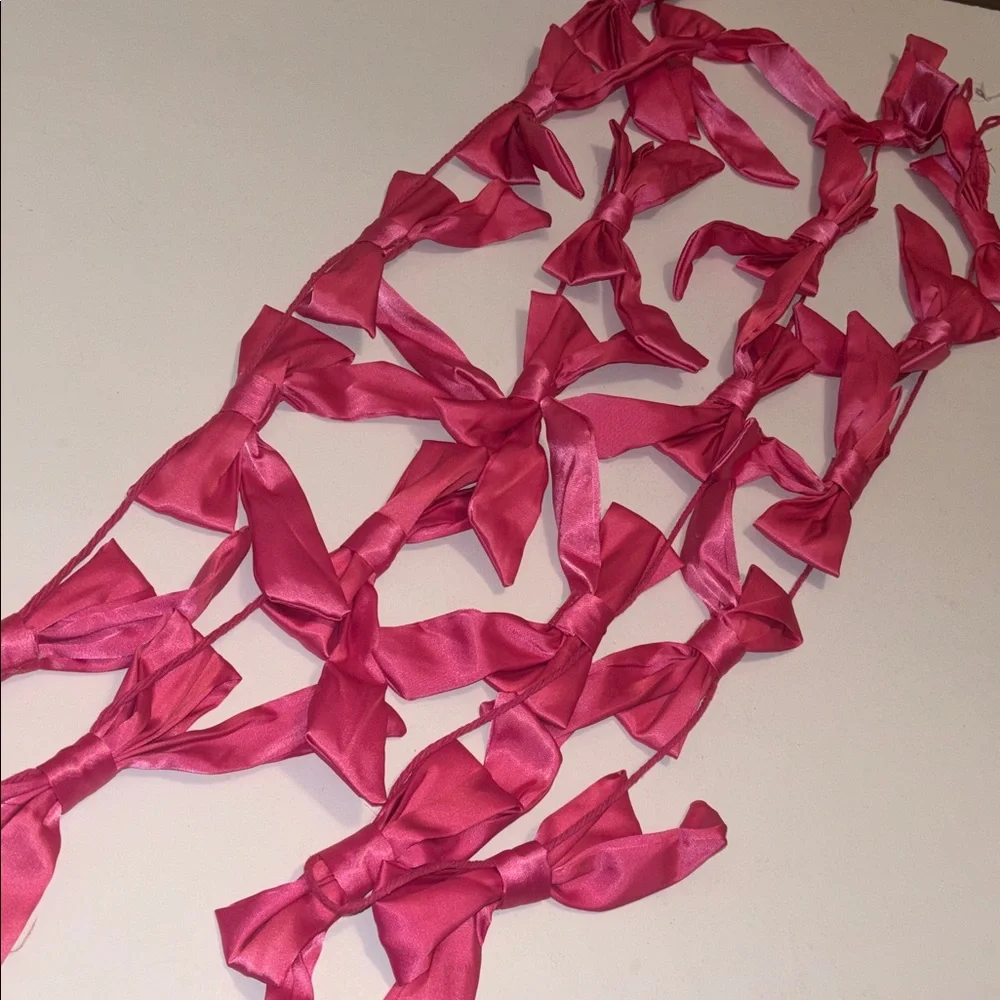 Pink Bow Garland 6 Ft Pink Garland set of 2